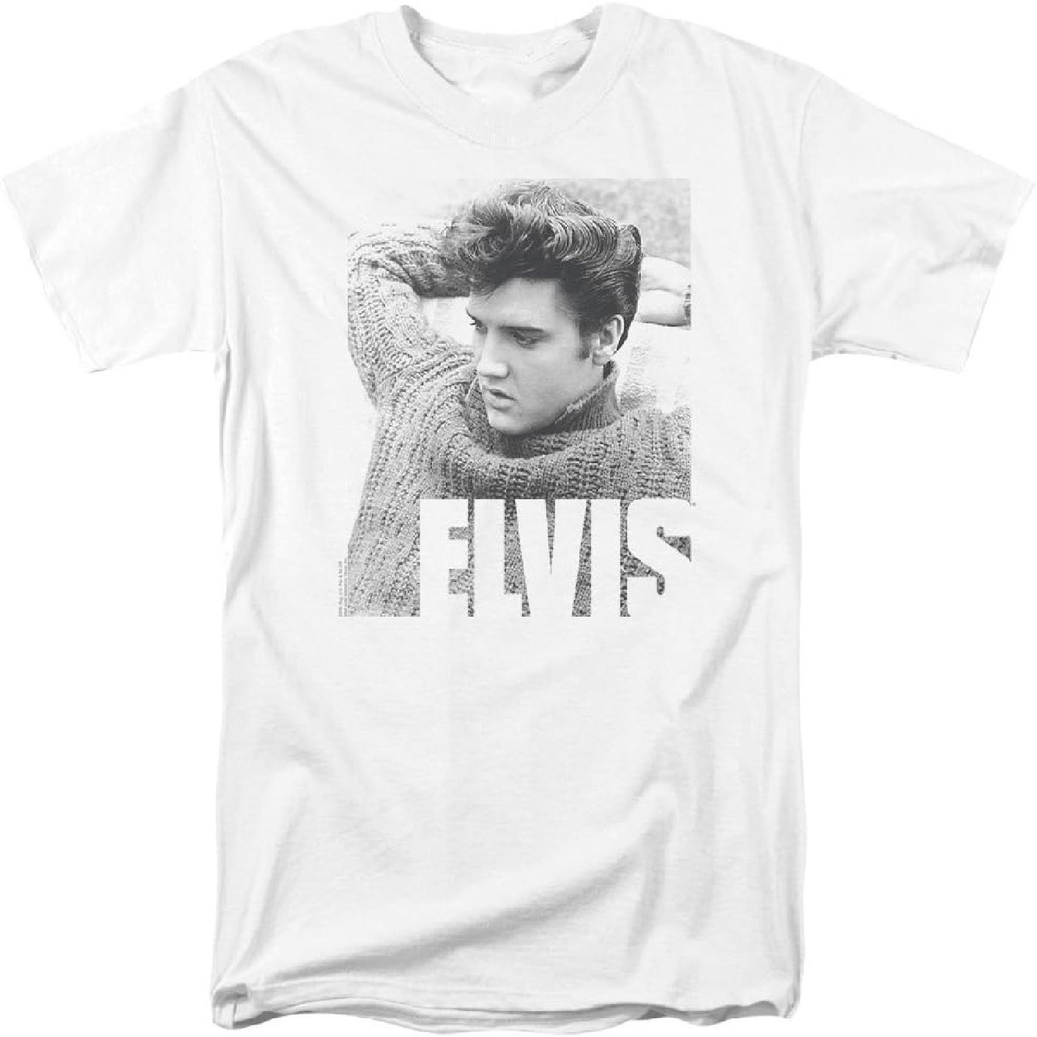 ELVIS PRESLEY - Mens Relaxing T-Shirt, Large, White S