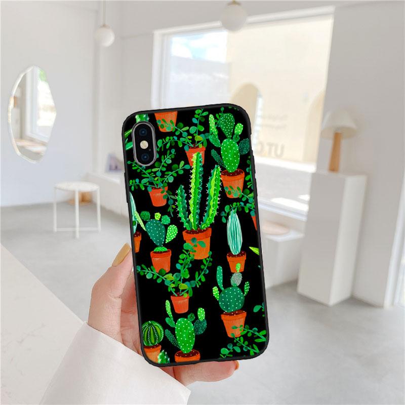 Watercolour Cacti Soft Shell Phone Case for Samsung Galaxy S20 S21 S22 Ultra FE + Plus A21S A22 A24 A25 A26 A30 A30S A31