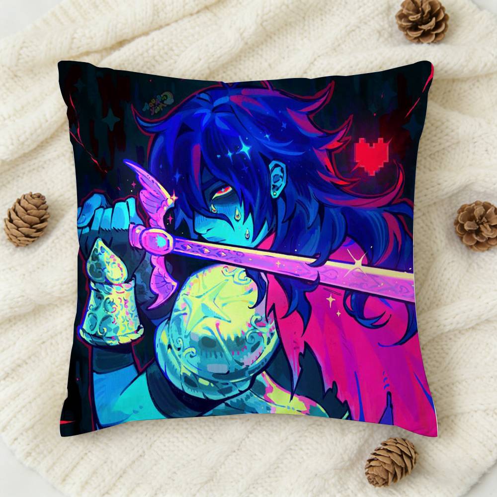 DDeltarune KKris Doublesided Printed Square Decorative Cushion Cover for Sofa Living Room Home Decor