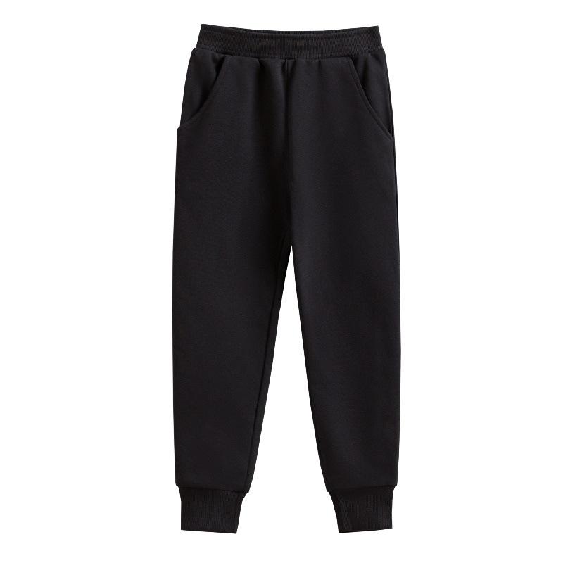 Yuchun Kids' Autumn/Winter Terry Sweatpants - Solid Color, Korean Style, 350g, Available In Various Sizes