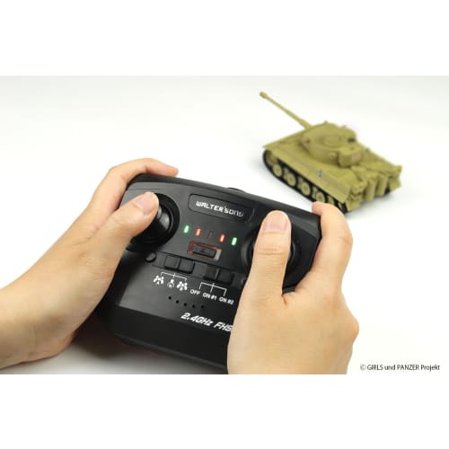 PLATZ Girls & Panzer 1/64 RC Battle Tank Series Tiger I Kuromorimine Girls' Academy Electric Radio Control GPRC-2