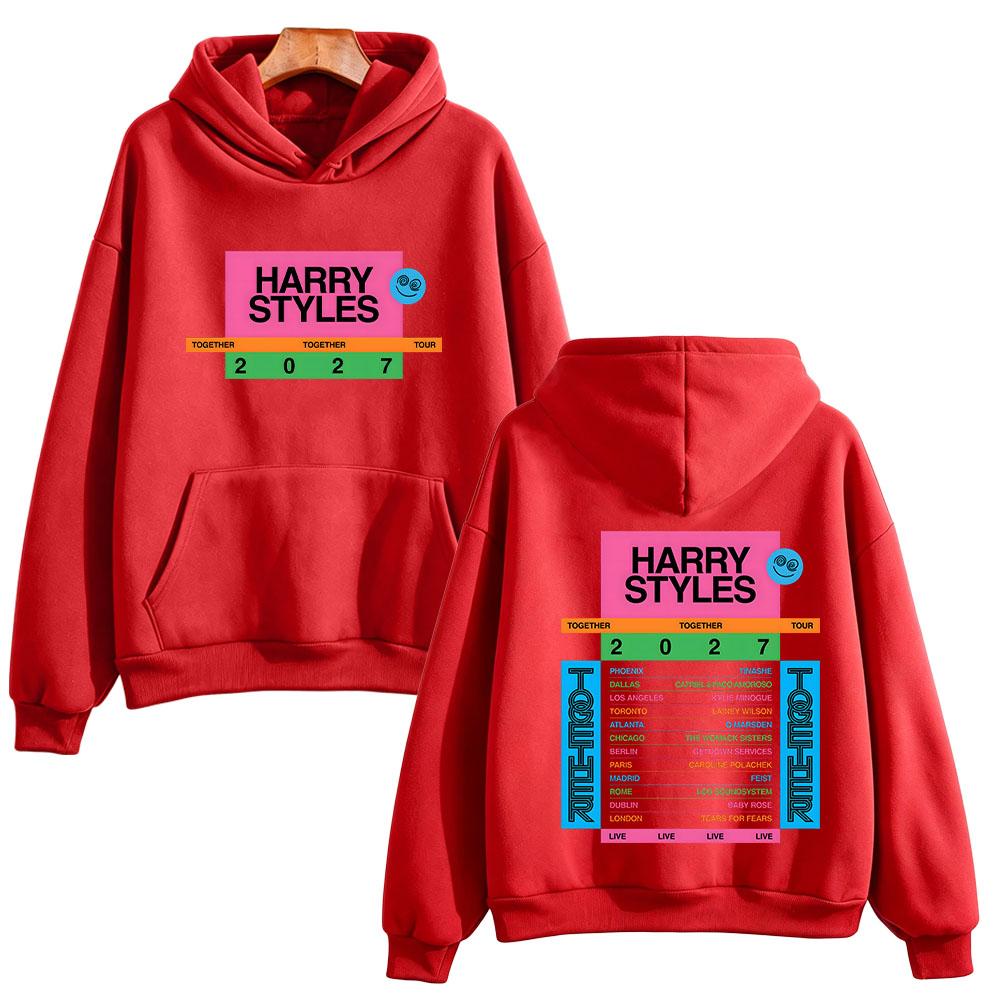 HarryStyles Together Together Tour 2027 Double Sided Print Hoodies Men Women Loose Sweatshirts Pop Fan Gift Streetwear Pullovers