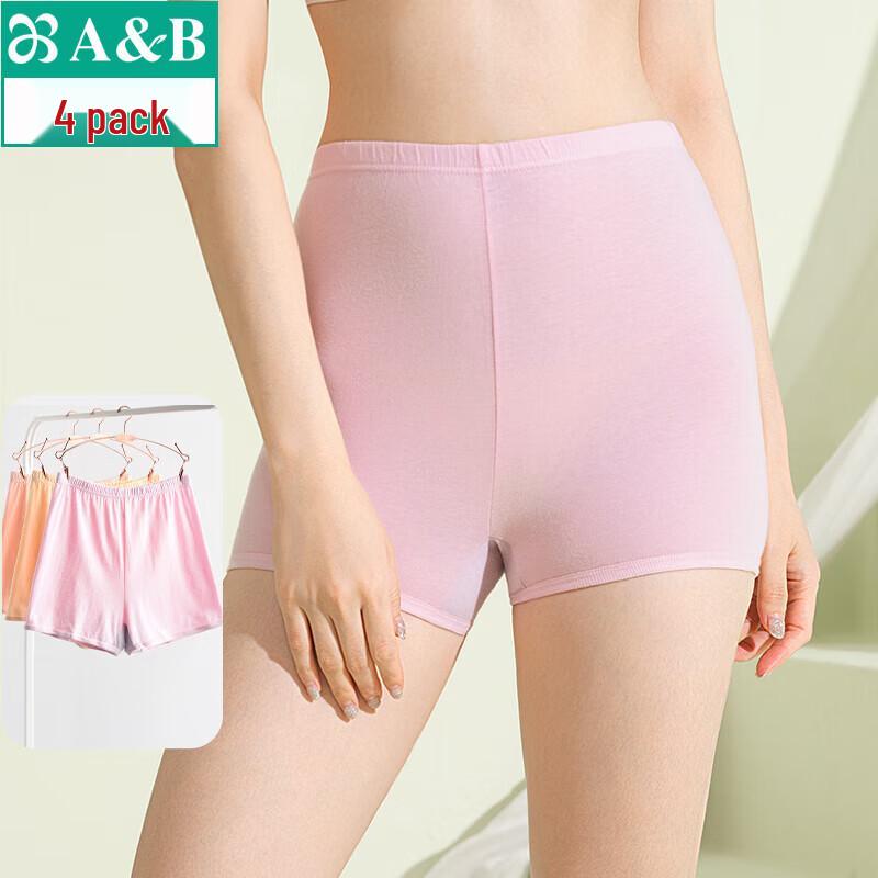 

Хлопковое антибактериальное нижнее белье с плоскими штанинами для женщин (4-Pack) L