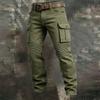 Pantaloni Cargo da Escursionismo da Uomo con Tasche Multiple, Patchwork per Sport all'Aperto