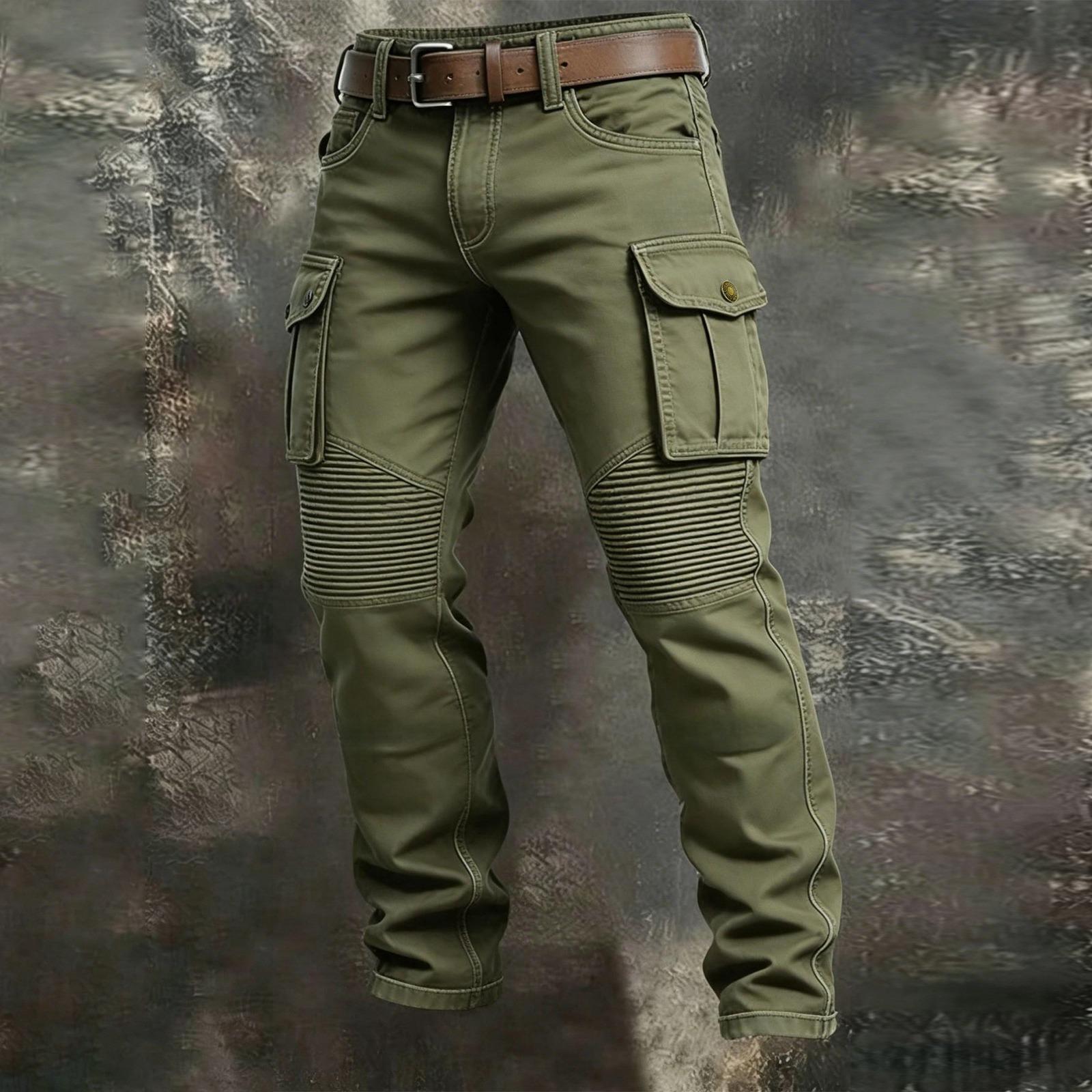 Men s Hiking Cargo Pants with Multi Pockets,   Patchwork for Outdoor Sports XXXL