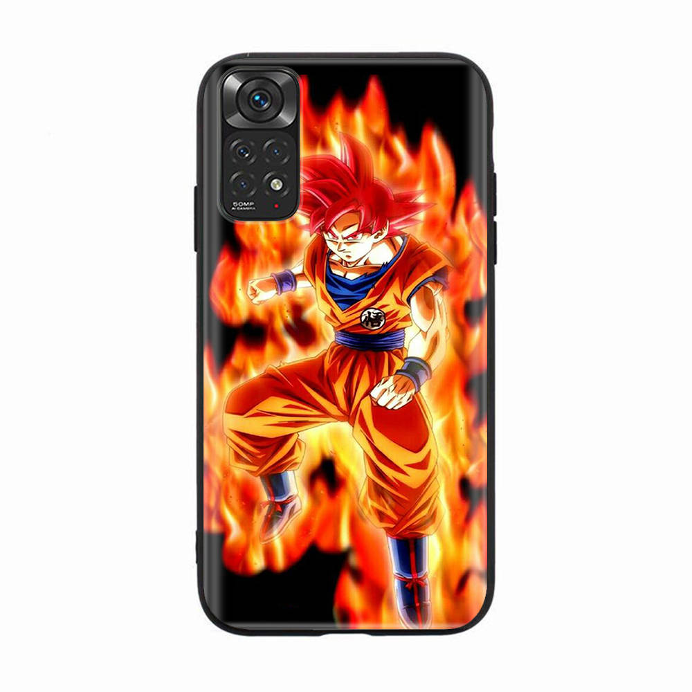 D-55 Dragon Z Ball Black Sofe Case for iPhone 16 15 Plus 14 13 Mini 12 11 Pro 8 6 6S SE 5 XR XS Max Realme C30 C33 C32 9I VIVO V29 V27 V23 Y36