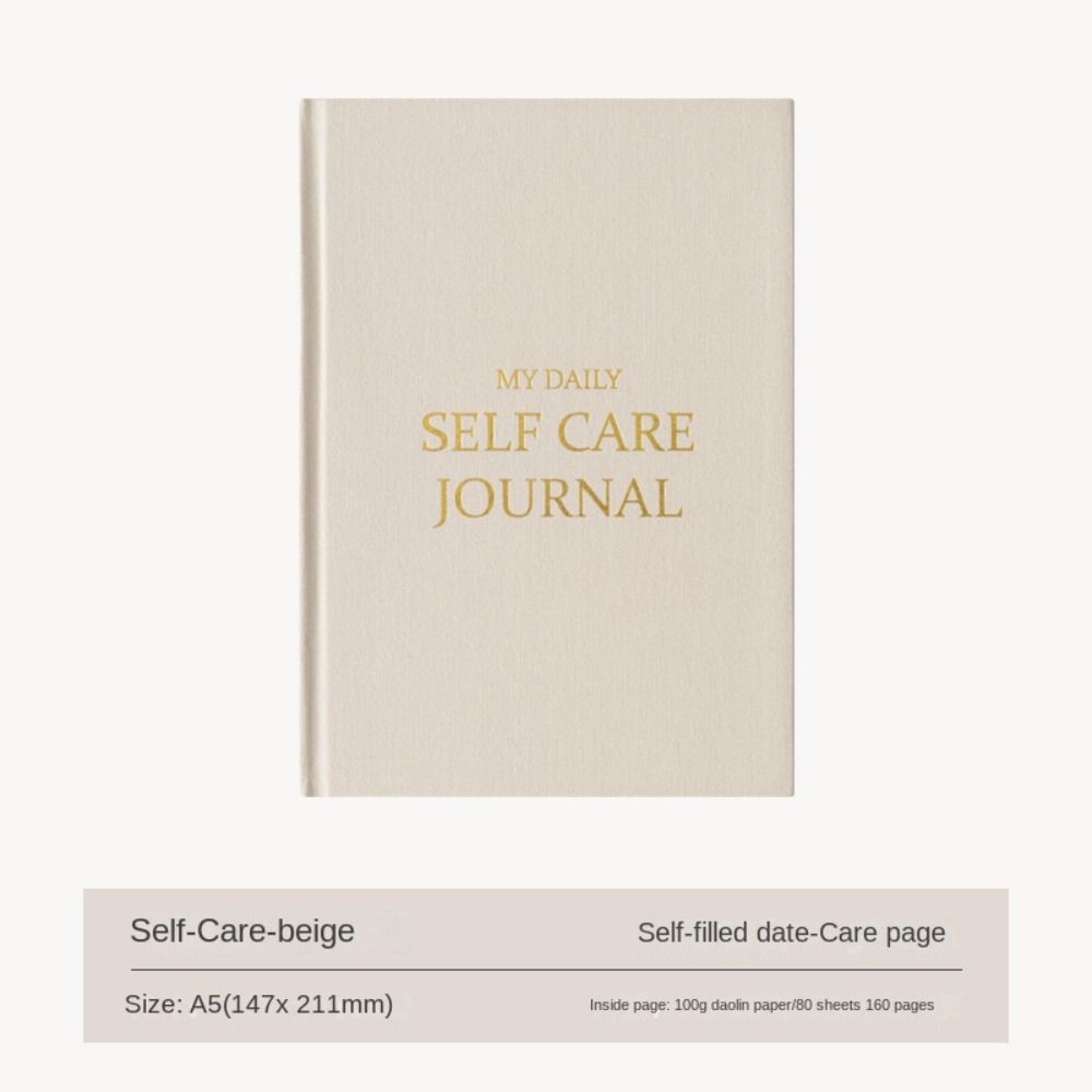 English Version Five-minute Journal A5 Cloth Cover Notebook Happy Notebook  School Stationery