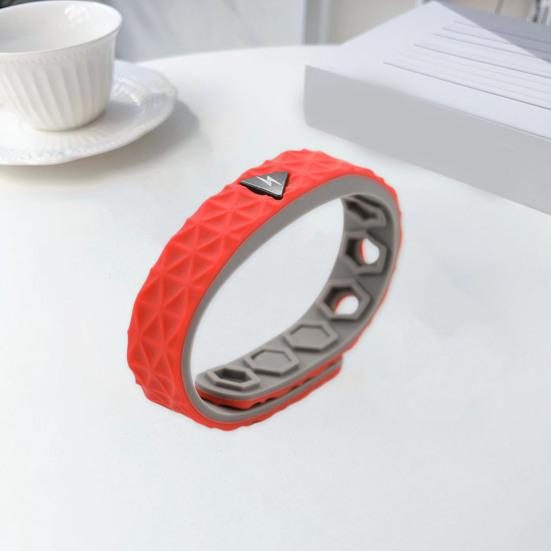 Silicone Bracelet Ultralight Waterproof Non-Fading Adjustable Comfortable to Wear Protective Flexible Unisex Anti-static Silicone Sports Bracelet