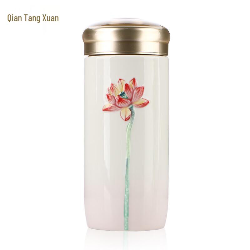ACERA Clear Heart Lotus Living Ceramic Portable Cup