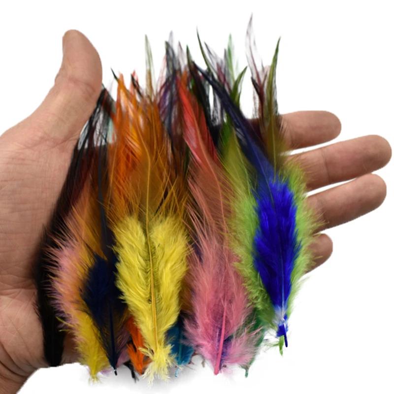 1 Roll Natural Pheasant Feathers for Crafts Jewelry Needlework Decoration Fly Tying Materials Chicken DIY Handicraft Accessories