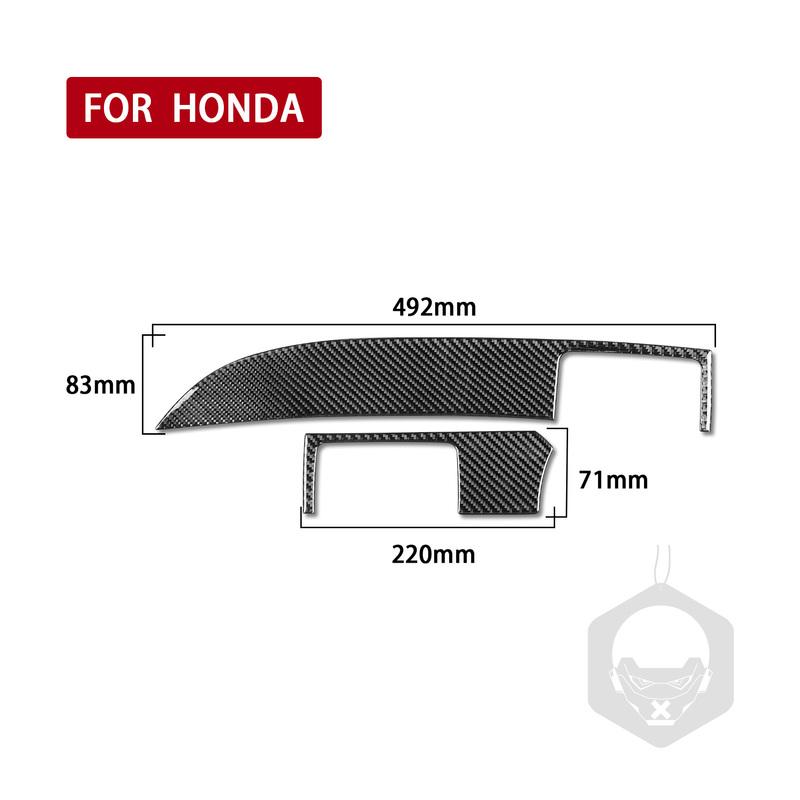 Real Carbon Fiber Car Accessories Center Console Panel Modified Cover Soft Sticker For Honda Accord 9th Gen 2014 2015 2016 2017