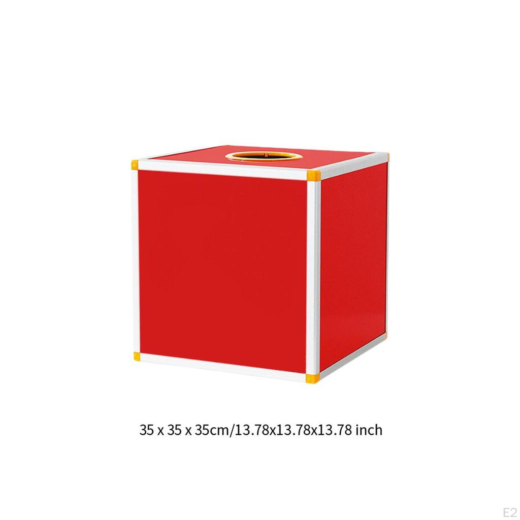 Lucky Draw Box Voting Donation for Annual Meeting Fundraising 35x35x35cm All red