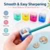 4 PCS/Pack Plastic Manual Single-hole Pencil Sharpener with Cap
