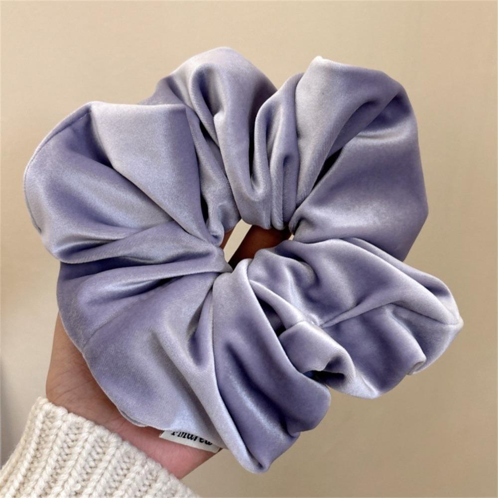 Solid Color Headwear Vintage Velvet Ponytail Holder Cute Rubber Hair Rope  Women Girl