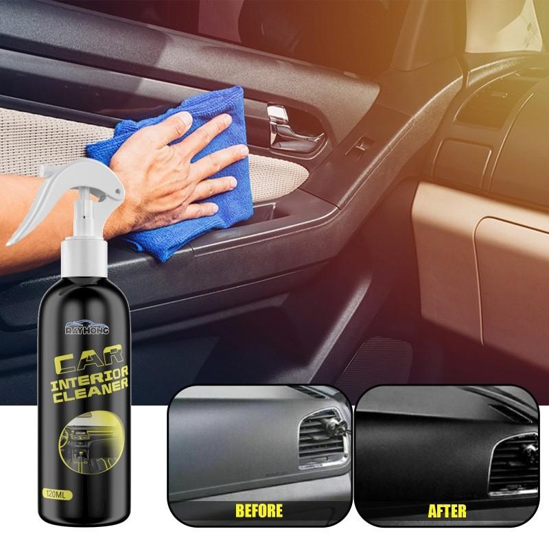 Rayhong Car Interior Restoration Cleaner Premium Plastic Dashboard And Leather Care Solution 120ml For Effective Cleaning And Stain Removal