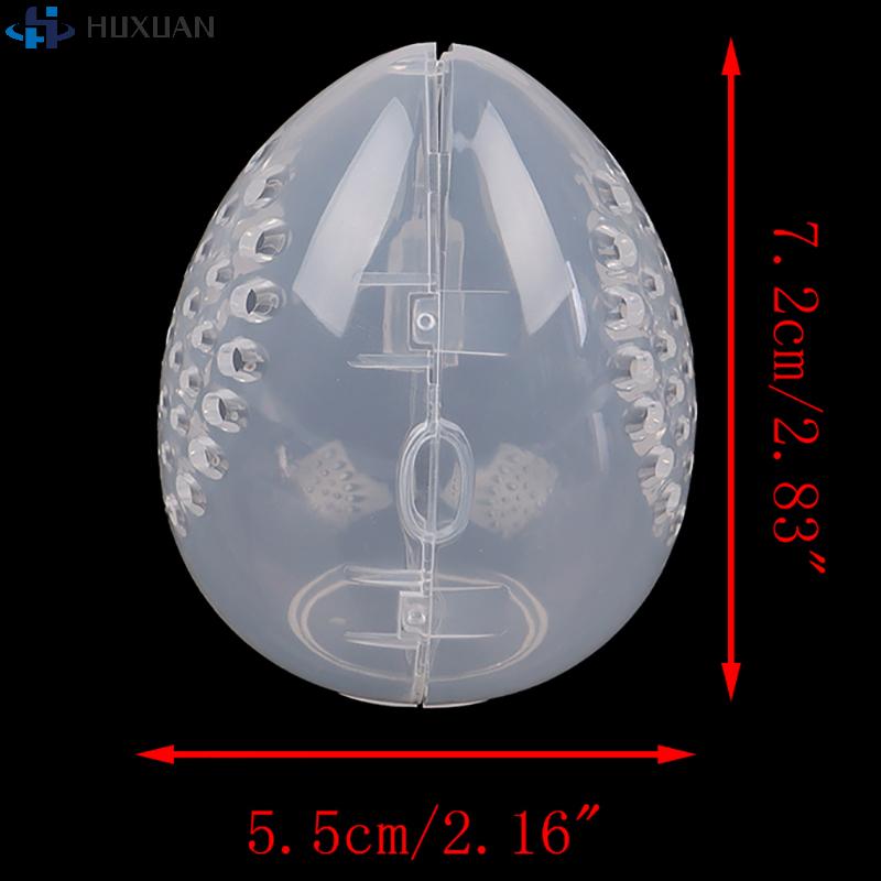 1/2/5PCS Clear Egg Shaped Empty Makeup Sponge Storage Box Portable Plastic Cosmetic Puff Organizer Rack Blender Holder Stand