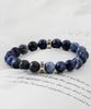 Shoveoff C22Svb-1005 Sodite Natural Stone Bead Bracelet Men'S Bracelet 8Mm