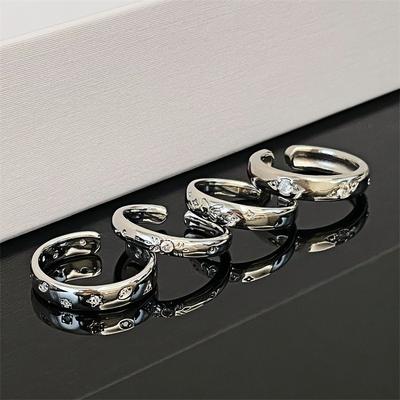 High-End Minimalist Open Ring Female Niche Design Cold Wind Irregular Fashion Geometric Index Finger