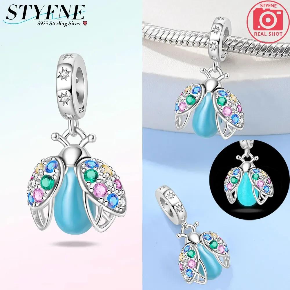 Copper Luminous Chameleon Change Color Butterfly Insect Beads Charms Pendant Fit Original Bracelets Diy Jewelry