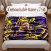 Luke Littler Printed Flannel Blanket Custom Name Text Soft Warm Throw For Bedroom Holiday Gift
