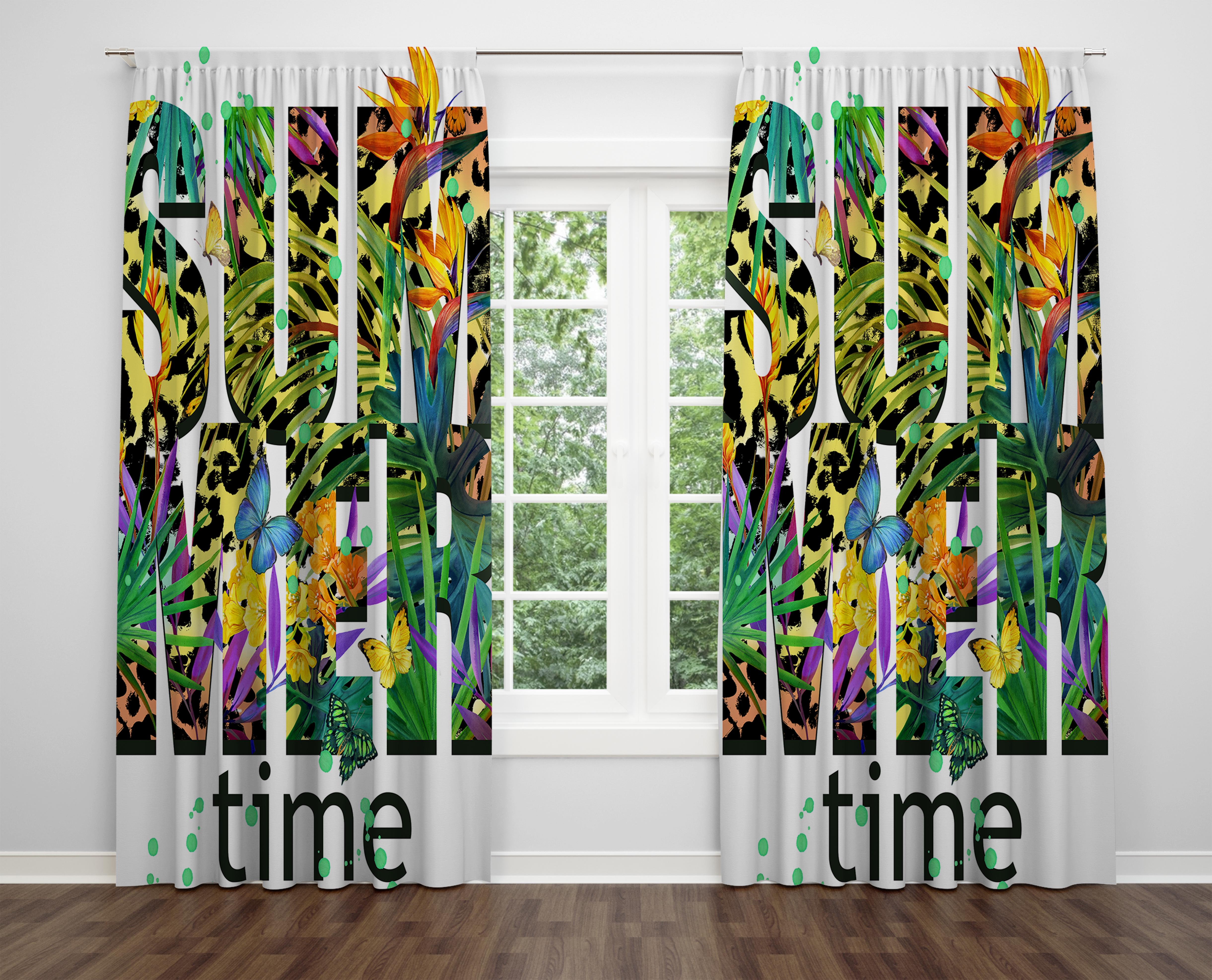 

Декоративний дизайн, високоякісна бавовняна тканина, ви можете вибрати одну або подвійну фіранку з крила 1 piece різнокольоровий