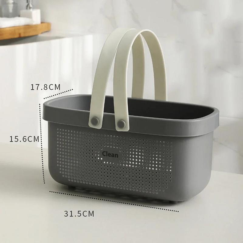Plastic Storage Baskets With Handles, Shower Caddy Shelf Organizers Basket For Bathroom, Kitchen, Dorm Room Basket Bathroom