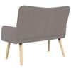 2 Seater Sofa Taupe 115 x 61 x 87 cm Fabric