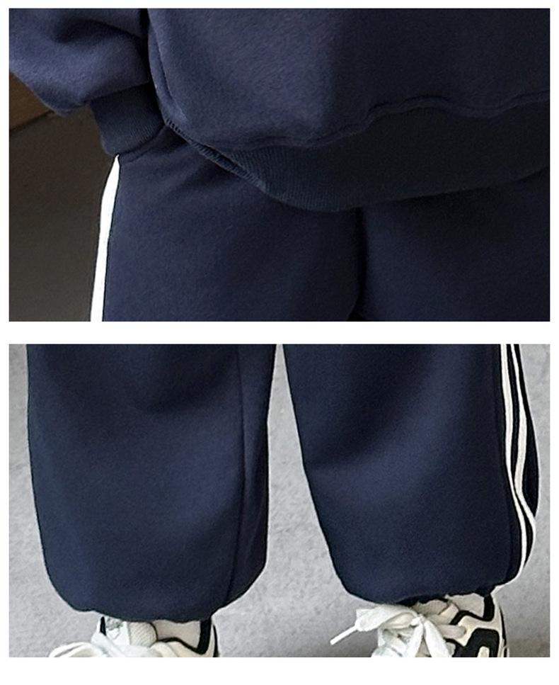 Jungen 2025 Herbst Polo Sweatshirt & Lässige Sweatpants Set