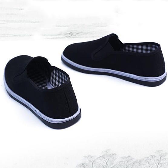 Pánská látková obuv Protiskluzová černá obuv odolná proti opotřebení Měkká podrážka Lehká Ležérní Prodyšná plochá látková obuv