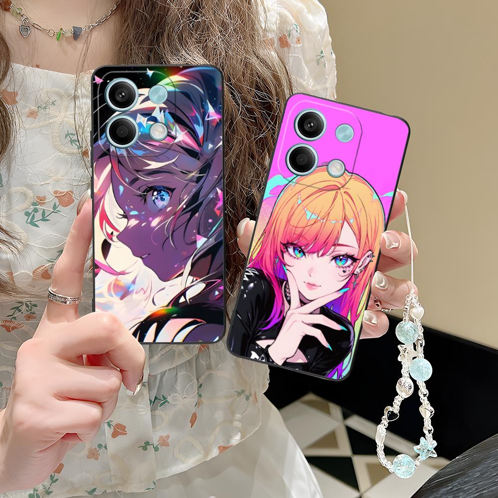 Anime Punk Girl Phone Case for POCO M6 M5 M4 M3 X7 X6 X5 X4 X3 F6 F5 F4 Pro GT 5G Colour Printing Protective Pretty Luxury Cover