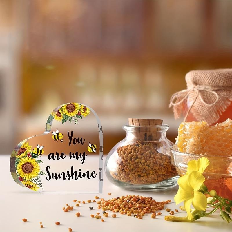 "Jsi mé slunce" Slunečnicové srdce - Inspirativní bytový dekor & Sváteční dárek