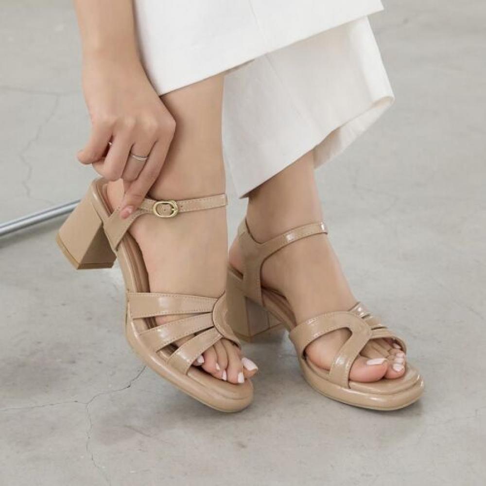 Jisyu Rodel Square Toe Platform Strap Sandal