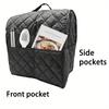 [Slitstarkt skydd för köksmaskin] Slitstarkt 1 st flerfärgat dammskydd för köksmaskin med förvaringsficka på sidan | Kviltad polyester, perfekt för köksapparater