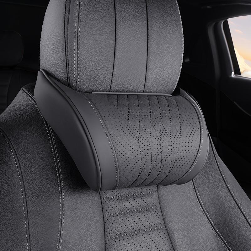 Luxury Napa Headrest Pillow - Ultra-Soft Breathable Design, Memory Cotton Neck Protection Pillow Car Seat Lumbar Support Cushion