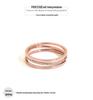 Korean Three-Layer Diagonal Micro-Diamond Titanium Steel Ring - Fashionable Index Finger Jewelry