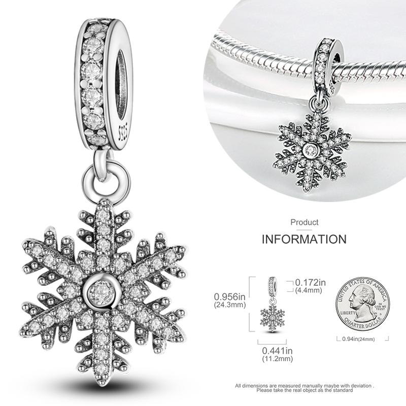 Copper Charms Winter Series Beads Snowman Penguin Pendant Fit Women Original Bracelet Christmas Diy Jewelry Dangle