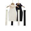 Sexy Slim Fit Turtleneck Sleeveless Knit Sweater Short Top Women