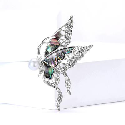 Mode Legierung Abalone Shell Schmetterling Brosche Personalisierte High-End Damen Anzug Mantel Corsage Schmuck Pin