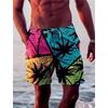 Hawaiianische Badehose 3D-Nähte Gedruckte Strandshorts Schnelltrocknende Outdoor-Freizeit-Sportshorts Badebekleidung Kurz