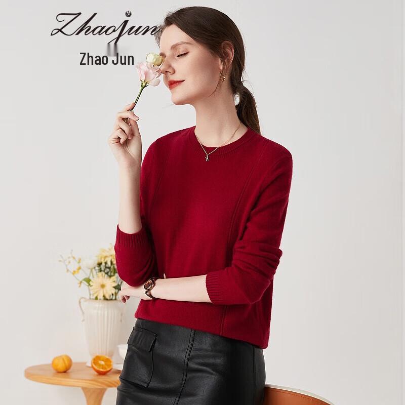 

Zhaojun Women s Round Neck Cashmere Pullover Sweater XL