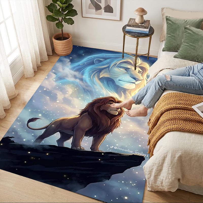 Lion'S Journey Living Room Nonslip Area Rug Soft Carpet For Bedroom Game Playroom Sofa Office Home Decor Doormat Christmas Gift C9226