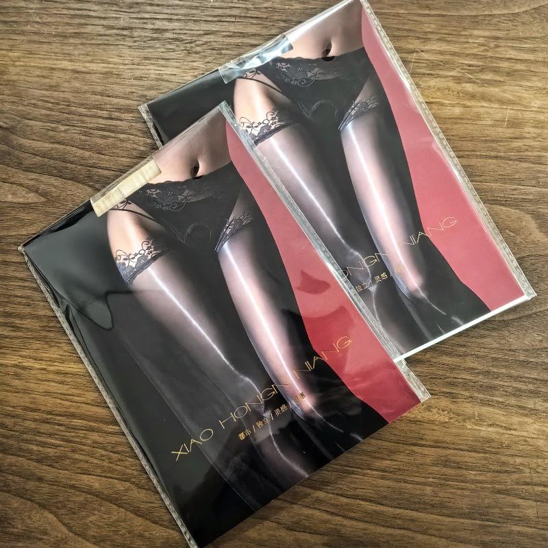Sheer Mesh High-Waist Hip-Lift Panties with Silky Open-Crotch Stockings