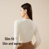 Women's Autumn/Winter Slim Fit Brushed Long Sleeve Base Layer Top
