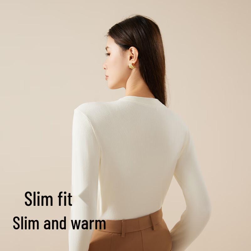 Women's Autumn/Winter Slim Fit Brushed Long Sleeve Base Layer Top