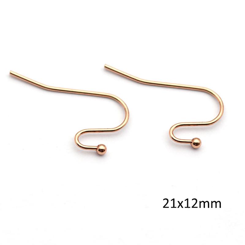 50pcs Stainless Steel Earwire Earrings Hooks Base for Earrings Ear Jewelry Making DIY Findings Accessories Wholesale Supplies