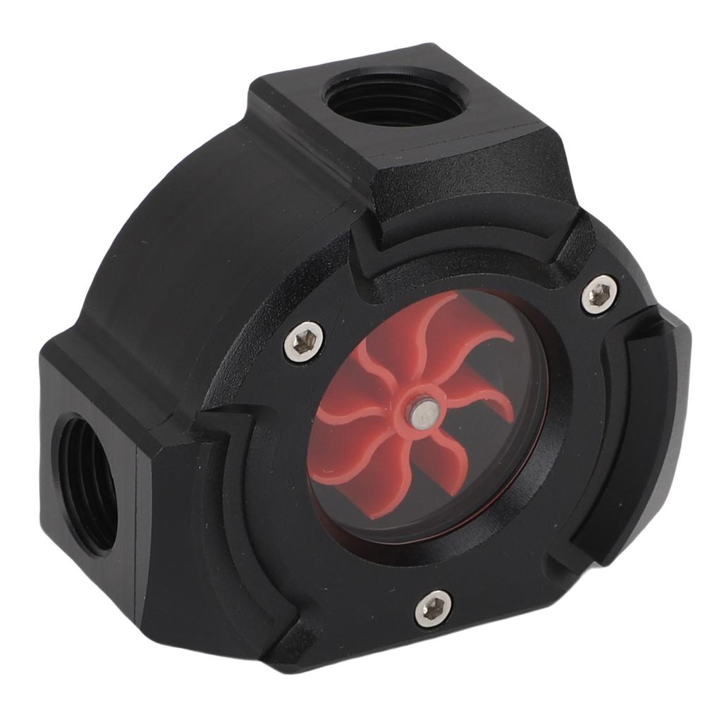 Computer Water Flow Meter G14 Thread 8 Blades Compact PC Water Cooling System Flow Indicator