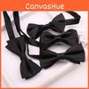 Elegant Black Men Bow Tie With Smooth Polyester Silk Material For Weddings And Formal Events