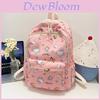Cartoon Hello Kitty Nylon Student Backpack For Girls With Lightweight Design And Large Capacity For School And Travel