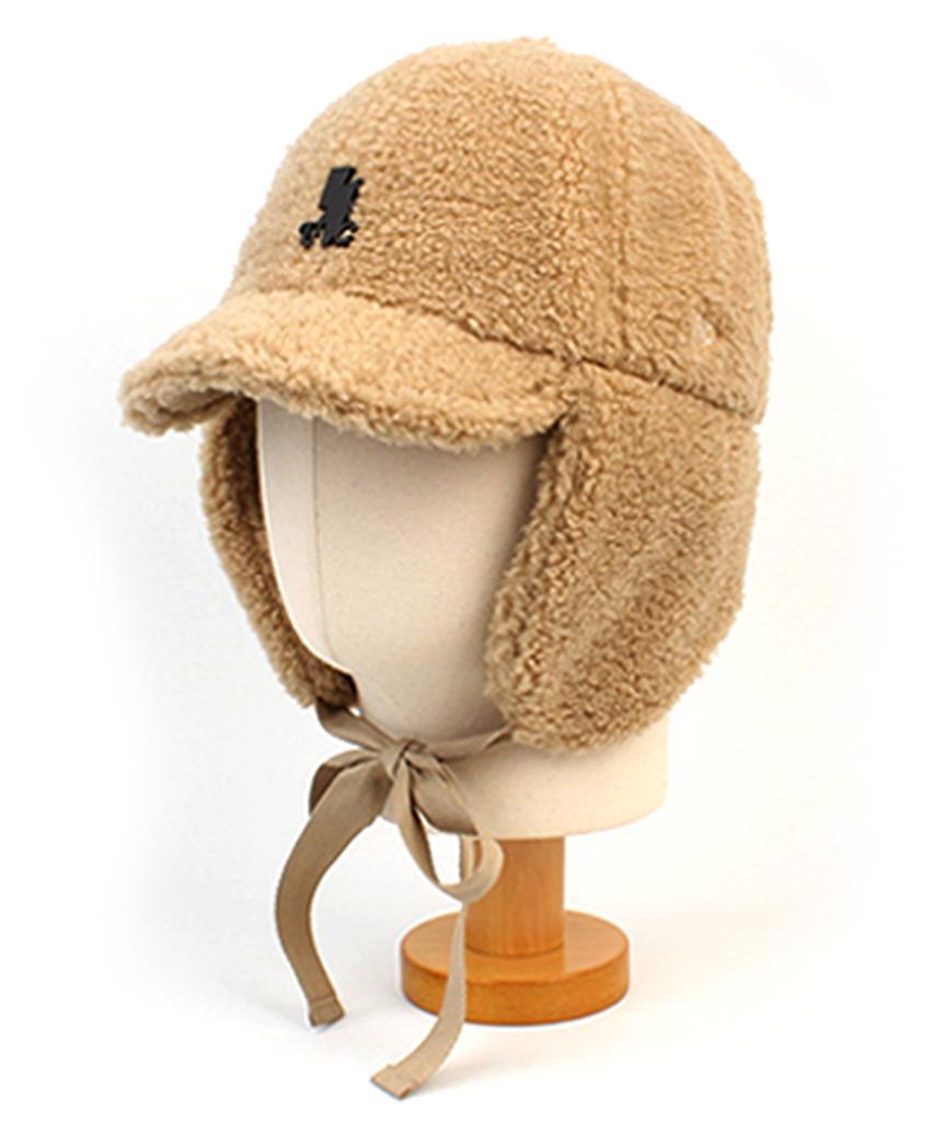 Yunibeosyeolkemiseuteuli Thunder Muji Beige Fleece Earflap Cap