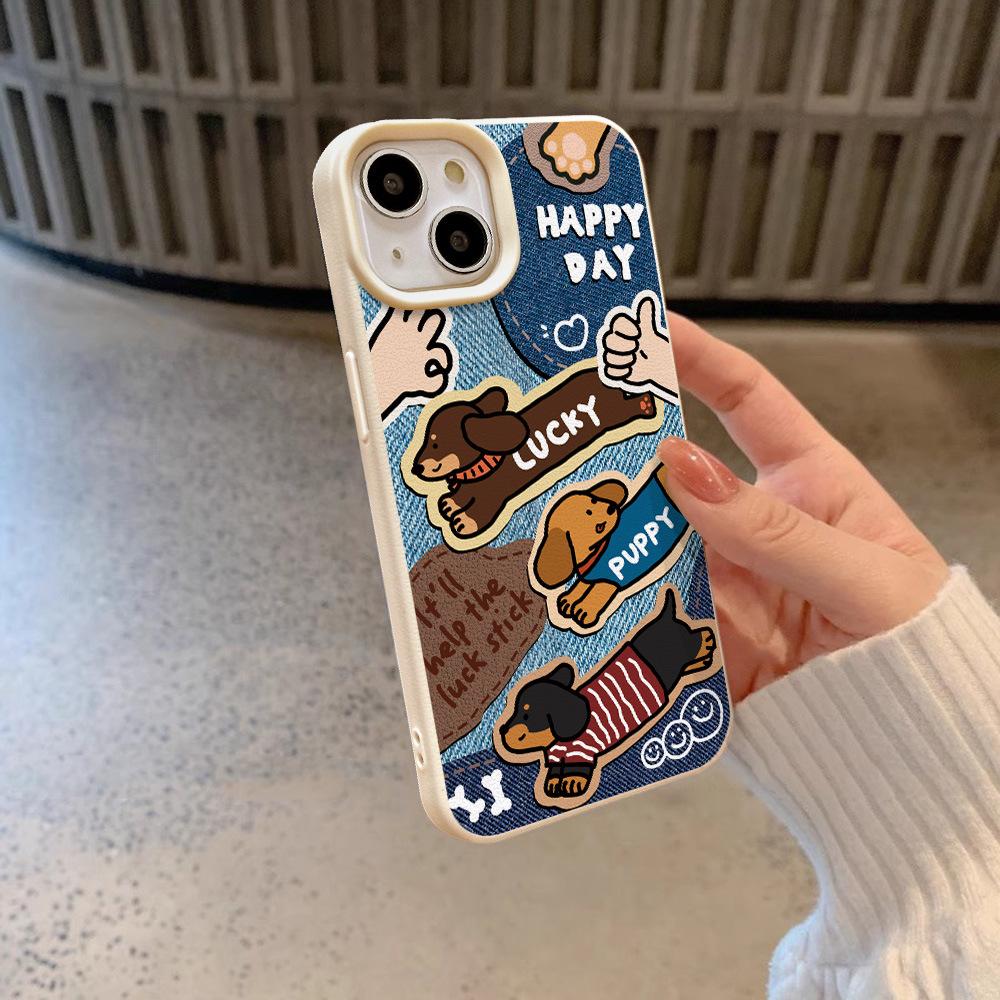 Πρωτότυπο Κουτάβι Νταξχάουντ Κατάλληλο για Θήκη Κινητού Τηλεφώνου Apple 16 IPhone 15/14plus Περιλαμβάνει Όλα 12 Αντικραδασμική 11 Σιλικόνη